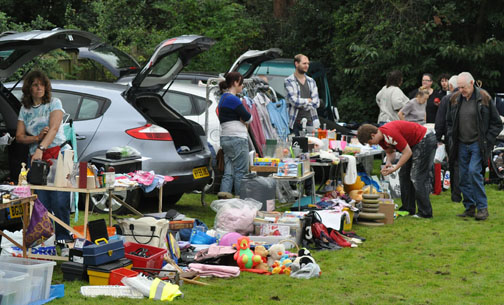 Car boot in the field