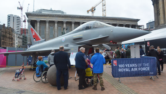 Royal Air Force Centenary, Victoria Square Birmingham UK