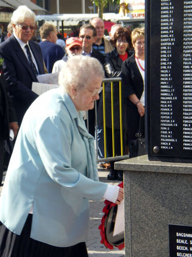 Chair Lays a Wreath