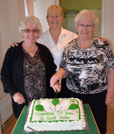 cutting the cake