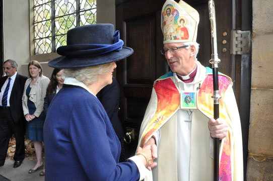 HRH Duchess of Cornwall meeting Bishop David, Bishop
            of Birmingham