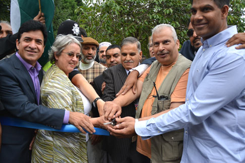 Official Opening, cutting the ribbon