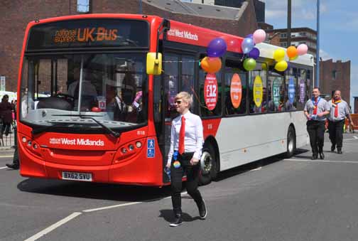 National Express Bus West Midlands number 818