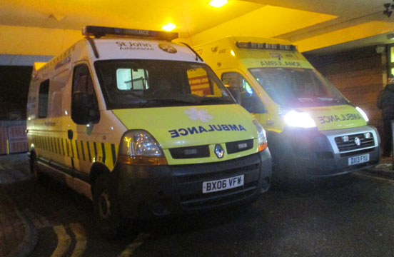 St John
              Ambulance & West Midlands Ambulance