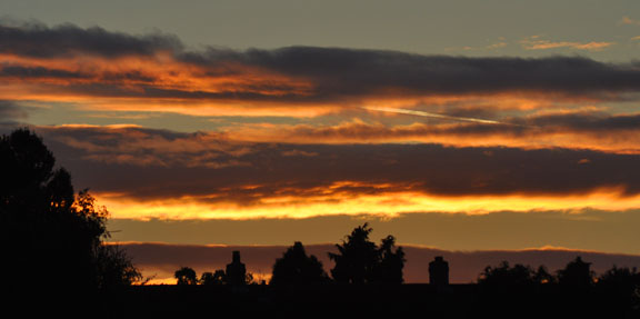 Sunset over Birmingham Airport