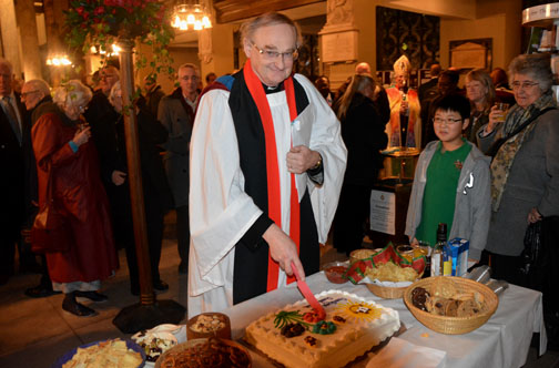 Cutting the cake