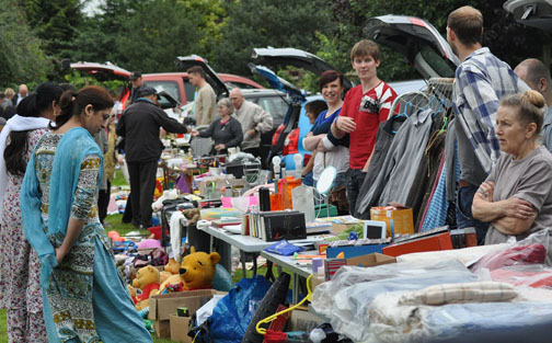 Car boot in the field