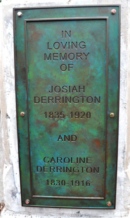 A new plaque to the Derrington family