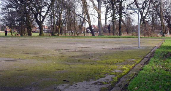 old tennis courts