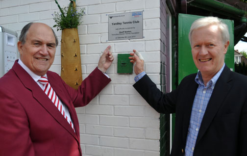 Geoff Newton and Mervyn Stone Chairman
          Warwickshire LTA