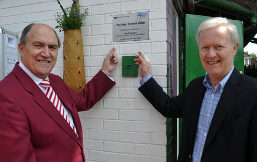 Geoff Newton and Mervyn Stone Chairman
          Warwickshire LTA