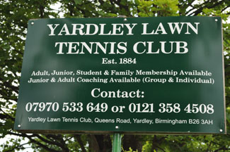 Yardley Lawn tennis
        Club